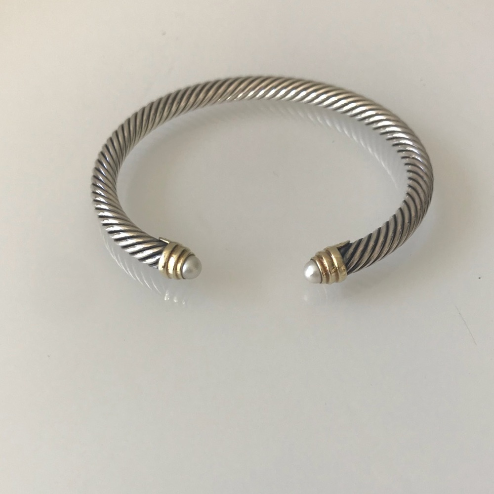 David Yurman Classic Cable Bracelet: Pearls & Gold